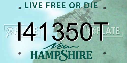 I41350T New Hampshire License Plate