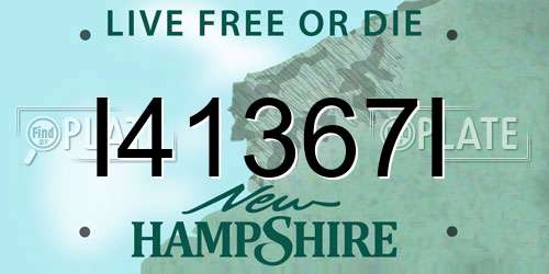 I41367I New Hampshire License Plate