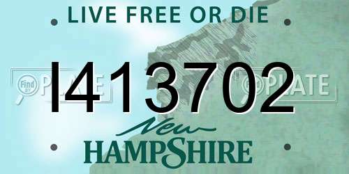 I413702 New Hampshire License Plate