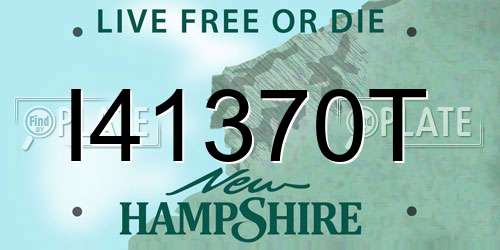 I41370T New Hampshire License Plate