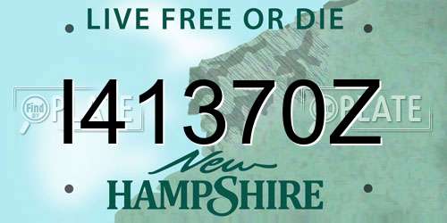 I41370Z New Hampshire License Plate