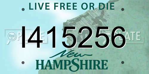 I415256 New Hampshire License Plate