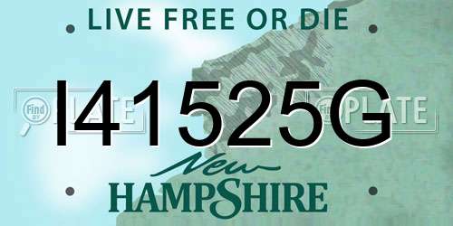 I41525G New Hampshire License Plate