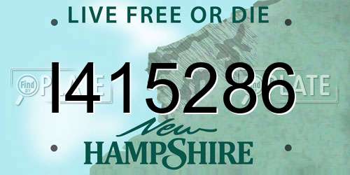 I415286 New Hampshire License Plate