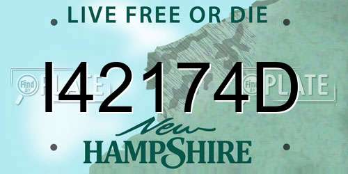 I42174D New Hampshire License Plate
