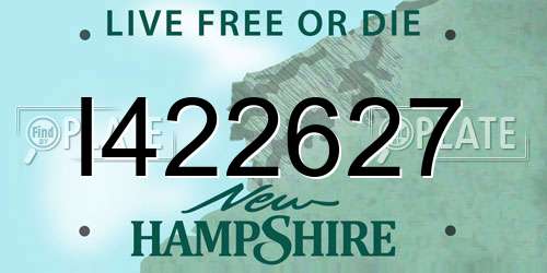 I422627 New Hampshire License Plate