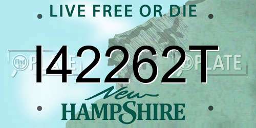 I42262T New Hampshire License Plate