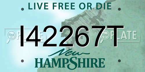 I42267T New Hampshire License Plate