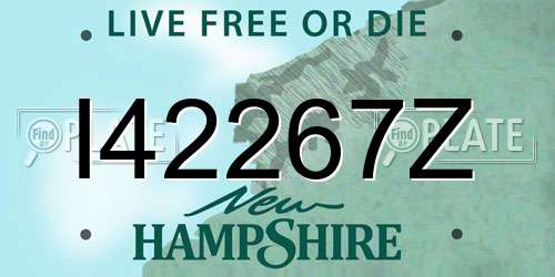 I42267Z New Hampshire License Plate