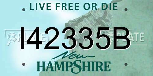 I42335B New Hampshire License Plate