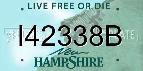 I42338B New Hampshire License Plate