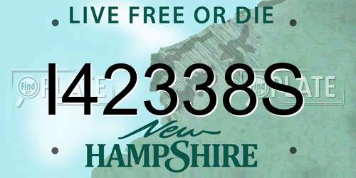 I42338S New Hampshire License Plate