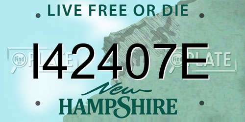 I42407E New Hampshire License Plate