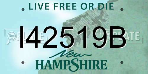 I42519B New Hampshire License Plate