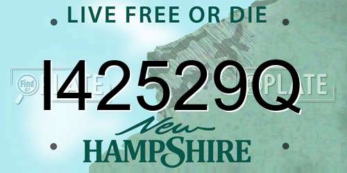 I42529Q New Hampshire License Plate