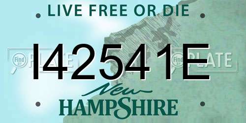 I42541E New Hampshire License Plate