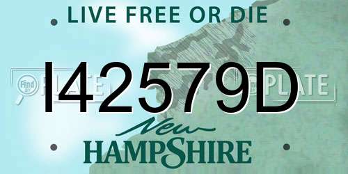 I42579D New Hampshire License Plate