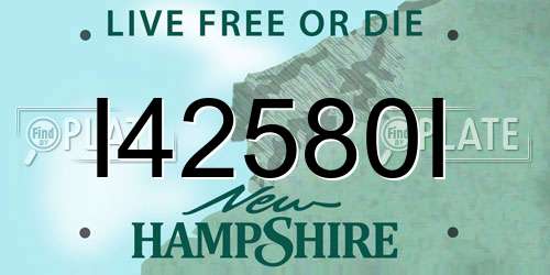 I42580I New Hampshire License Plate