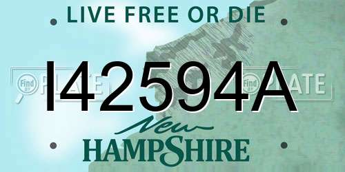 I42594A New Hampshire License Plate