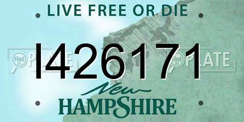 I426171 New Hampshire License Plate