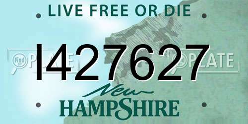 I427627 New Hampshire License Plate