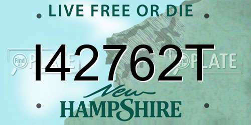 I42762T New Hampshire License Plate