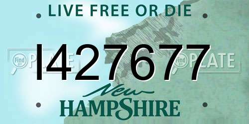 I427677 New Hampshire License Plate