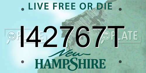I42767T New Hampshire License Plate