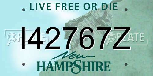I42767Z New Hampshire License Plate