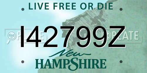 I42799Z New Hampshire License Plate