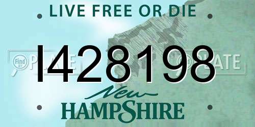 I428198 New Hampshire License Plate