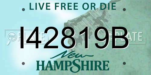 I42819B New Hampshire License Plate