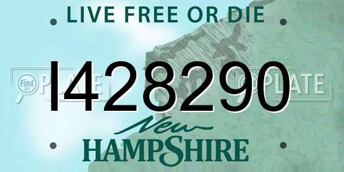 I428290 New Hampshire License Plate
