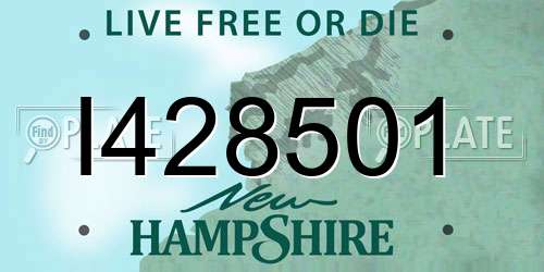 I428501 New Hampshire License Plate