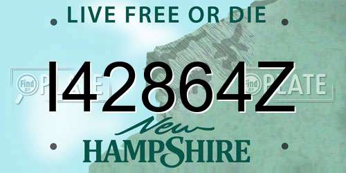 I42864Z New Hampshire License Plate