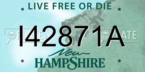 I42871A New Hampshire License Plate
