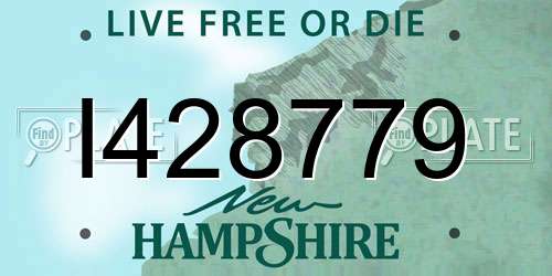 I428779 New Hampshire License Plate
