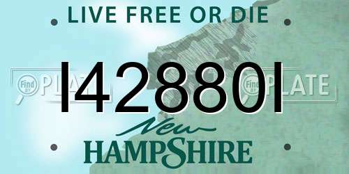 I42880I New Hampshire License Plate