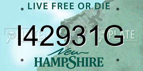 I42931G New Hampshire License Plate