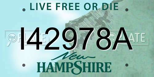 I42978A New Hampshire License Plate
