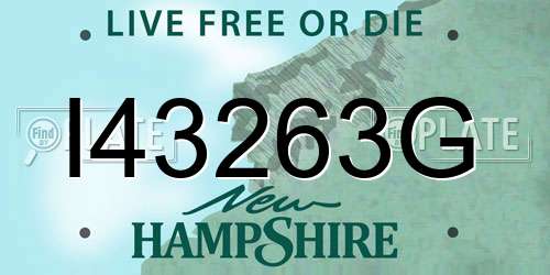 I43263G New Hampshire License Plate