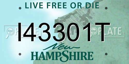 I43301T New Hampshire License Plate