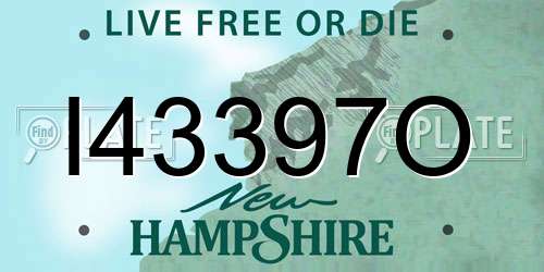 I43397O New Hampshire License Plate