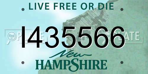 I435566 New Hampshire License Plate