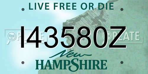 I43580Z New Hampshire License Plate