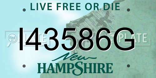 I43586G New Hampshire License Plate