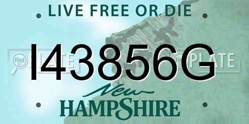 I43856G New Hampshire License Plate