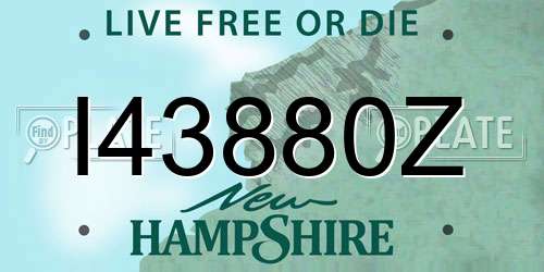 I43880Z New Hampshire License Plate