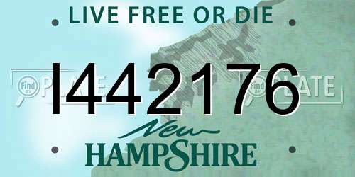 I442176 New Hampshire License Plate