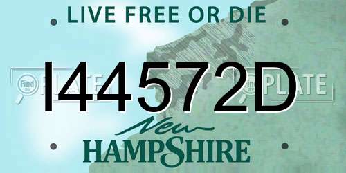 I44572D New Hampshire License Plate